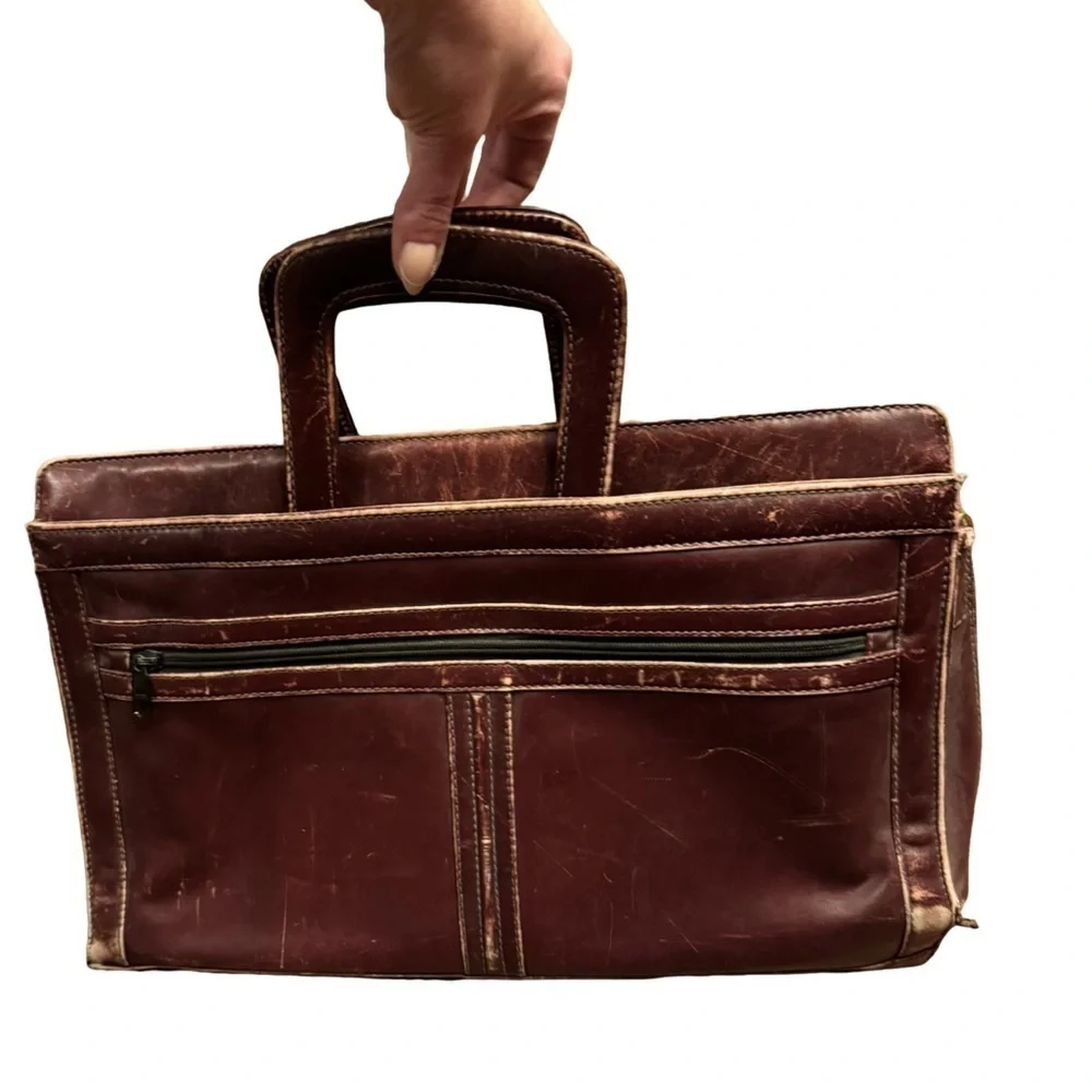 Simon of California vintage leather briefcase
